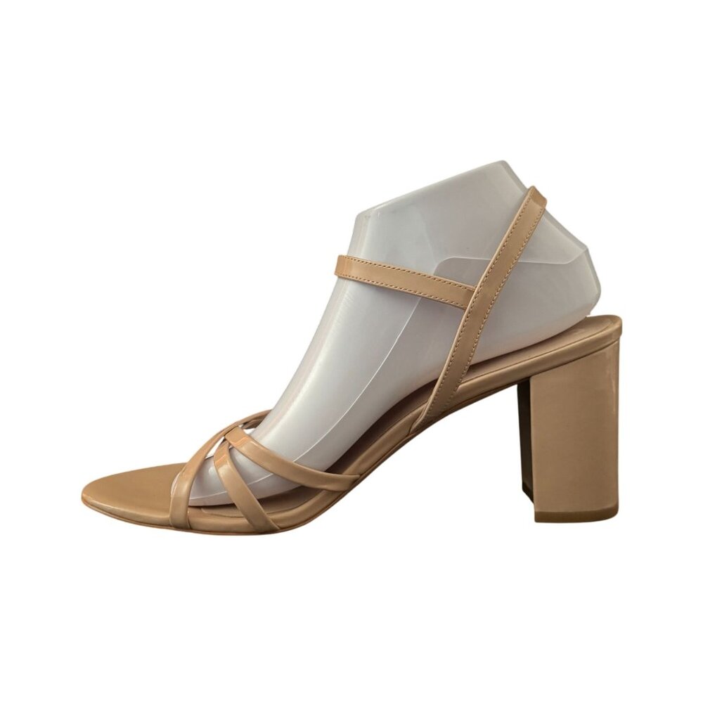 Stuart Weitzman Starla Strappy Block Heel Sandal Golden Beige, Size 10 WORN ONCE - Picture 5 of 11